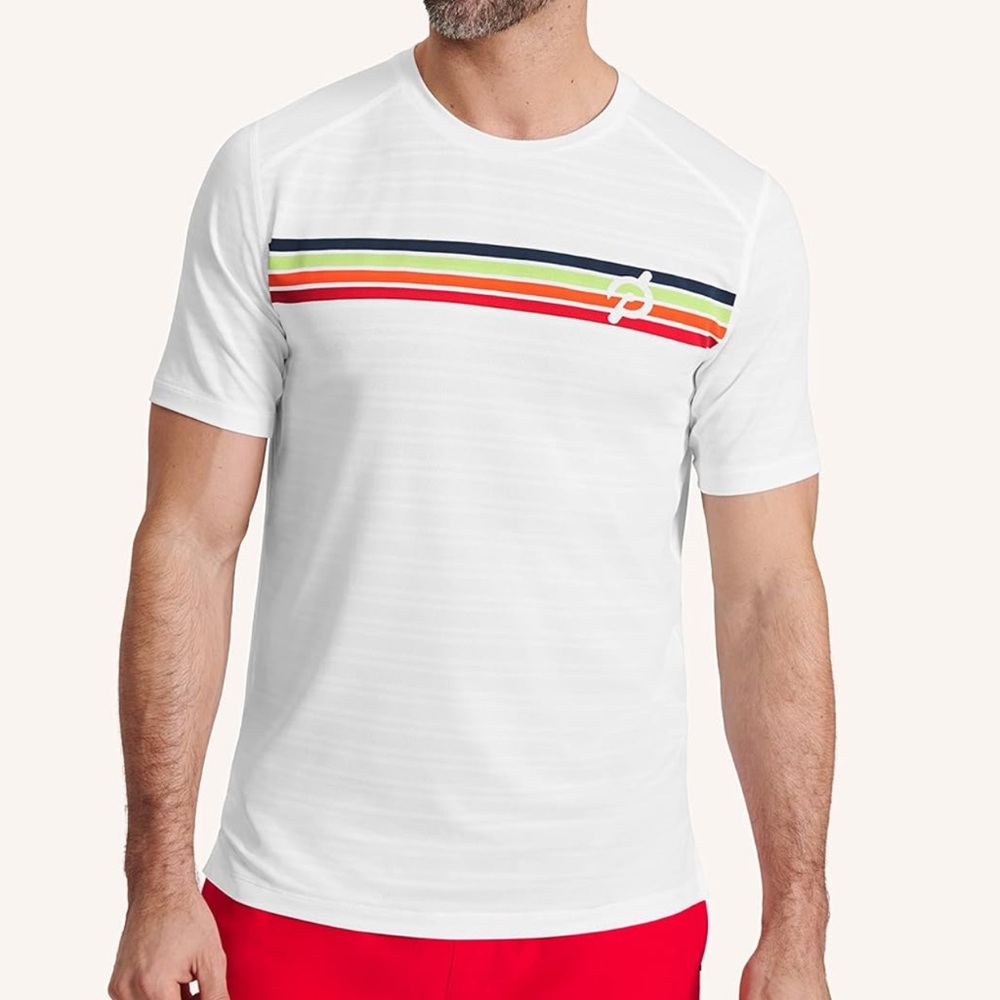 Peloton Men's Stripe Short Sleeve Shirt